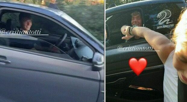 Ilary Blasi in auto con il telefonino, il video con il figlio Cristian: «Ma non è pericoloso?»