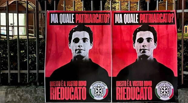 Filippo Turetta, CasaPound affigge manifesti di protesta: «Quale patriarcato? Questo è il vostro uomo rieducato»