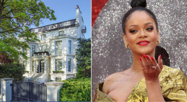 Rihanna, la villa di Londra in vendita per 32 milioni di sterline: otto camere da letto, sei bagni e una palestra
