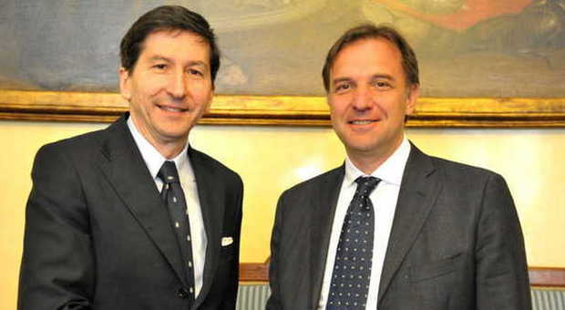 Il questore Gianfranco Bernabei con il sindaco Massimo Bitonci