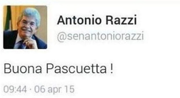 L'epic fail di Antonio Razzi a Pasquetta su Twitter