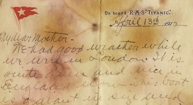 Titanic, all'asta la lettera scritta prima della tragedia: venduta per 126mila sterline