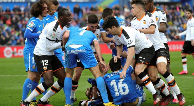 Valencia, crollo a Getafe: 3-0 e Florenzi espulso per un tackle horror