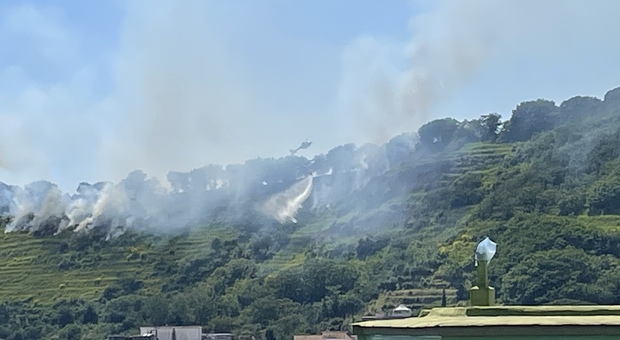 Napoli, in fiamme la collina a Fuorigrotta: l'incendio arriva all'ospedale San Paolo