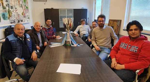 Rieti, la Supercoppa d'Italia vinta dalla Lazio in tour ad Amatrice