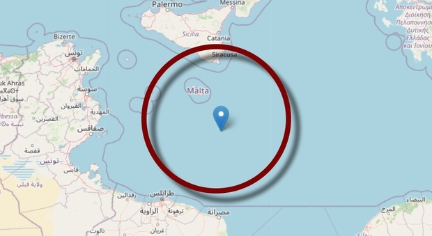 Terremoto, forte scossa a sud di Malta: magnitudo 5.5. Avvertita in gran parte della Sicilia