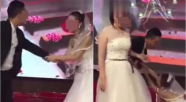 Vestita da sposa irrompe durante il matrimonio dell'ex fidanzato