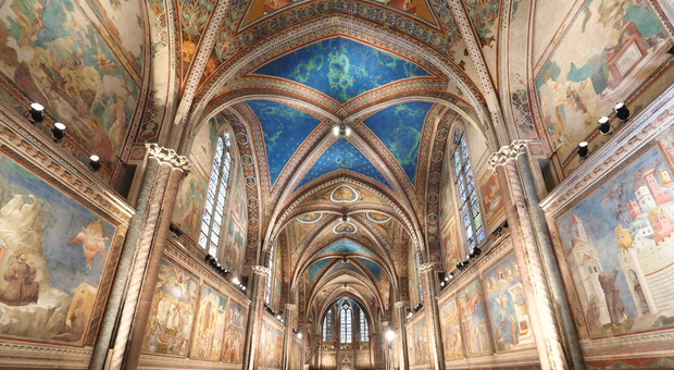 La basilica superiore di Assisi