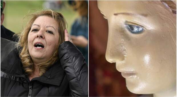 Madonna di Trevignano, il “miracolo” della statua che piange in diretta tv: lo show a casa della veggente