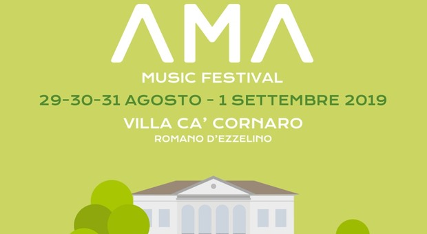 La locandina dell'Ama Music Festival, durante il quale si esibirà Mahmood, vincitore di Sanremo 2019