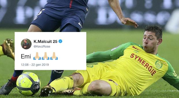Emiliano Sala, il tweet di Malcuit, terzino del Napoli. E anche Ranieri prega per lui