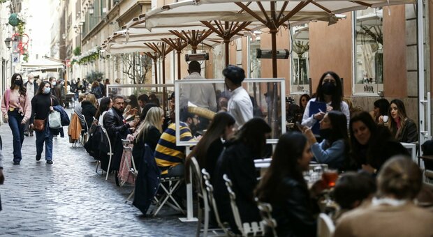Lazio zona gialla, il Campidoglio: «Bar e ristoranti aperti sino alle 22»