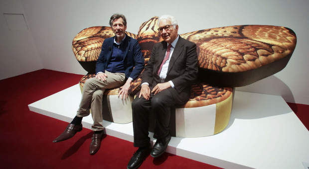 Il curatore della Biennale Ralph Rugoff e il presidente Paolo Baratta