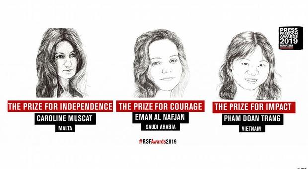 Reporter Sans Frontieres incorona tre giornaliste che a rischio della vita difendono la libertà