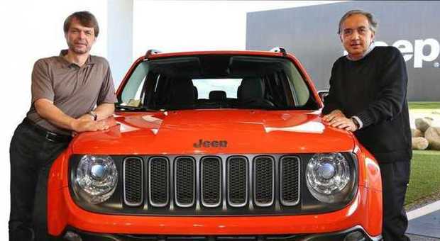 Da sinistra, Mike Manley responsabile Jeep e Sergio Marchionne, amministratore delegato di Fiat Chrysler