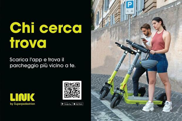 Monopattini, al via a Roma l’innovativa campagna di Link per il parcheggio corretto tra spazio fisico e digitale