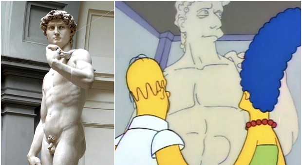 I Simpson e il David di Michelangelo, così la serie tv ha predetto il licenziamento della prof per aver mostrato la statua