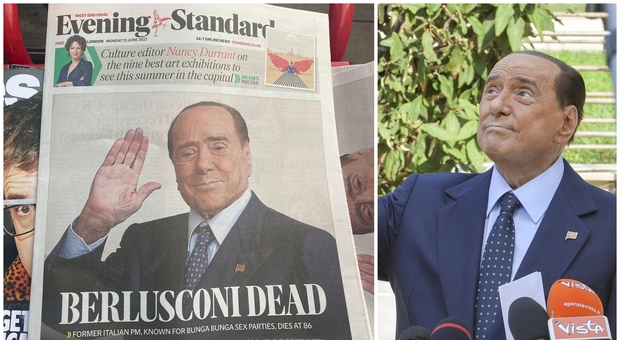 Berlusconi, l'Evening Standard di Londra è il primo giornale al mondo a uscire con la morte del Cav FOTO