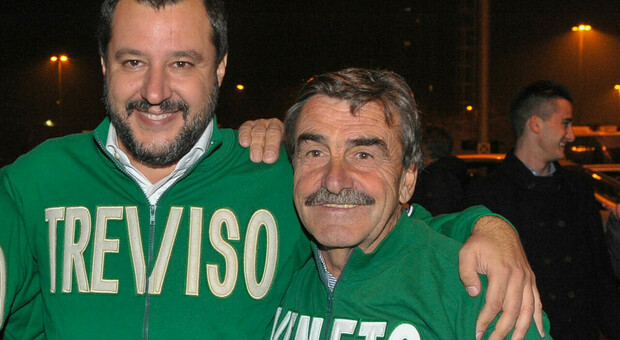 Matteo Salvini con Toni Da Re