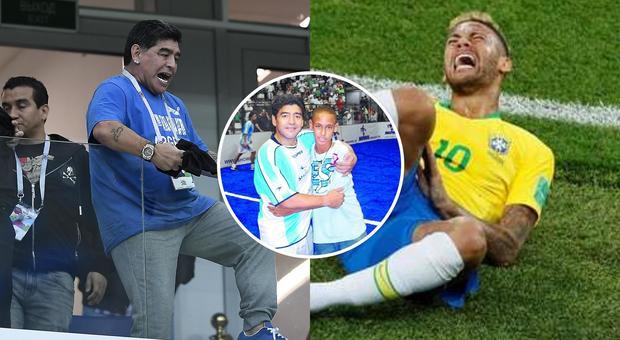 Maradona contro Neymar: «Se non la smette con le pagliacciate, qualcuno gli farà male davvero»