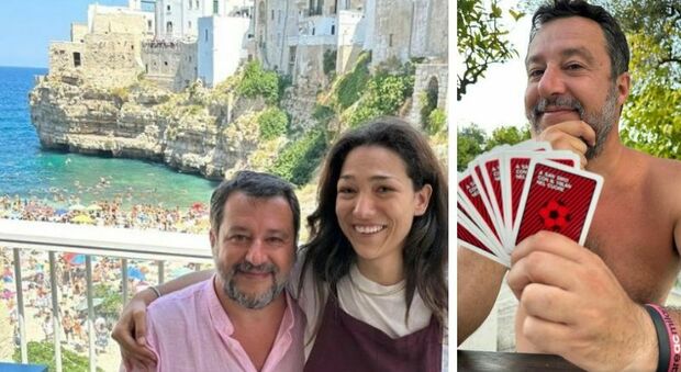 Matteo Salvini in vacanza in Puglia: le foto e i commenti sui social