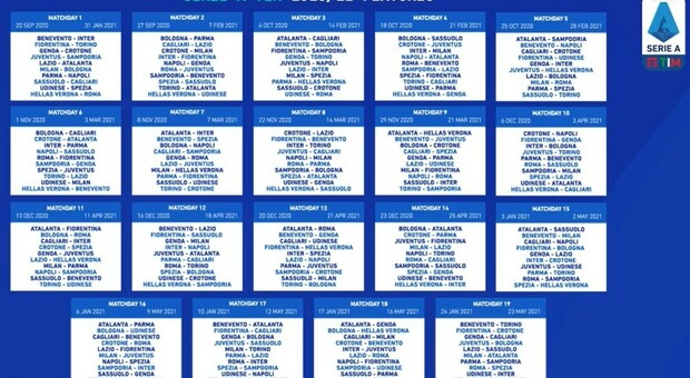 Sorteggio Calendario Serie A 2020-21: la diretta streaming. Tutte le date e tutte le partite