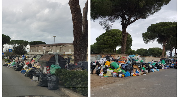 Roma, strade invase dai rifiuti. I residenti: «Ecco le nostre cartoline di auguri»