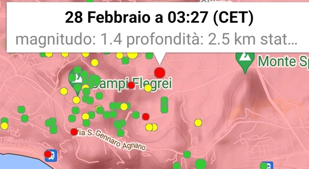 Campi Flegrei, scossa di terremoto nella notte