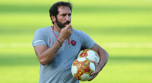 Fabio Caserta allenatore del Perugia che oggi (ore 17,30) sfida il Fano per la prima di campionato in serie C