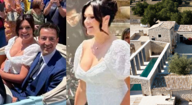 Alena Seredova si è sposata con Alessandro Nasi a Noto: abito bianco con spacco, nuvole di nebbiolina e location da sogno. I dettagli delle nozze