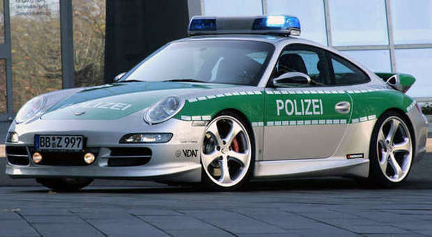 Una Porsche della Polizia Stradale tedesca