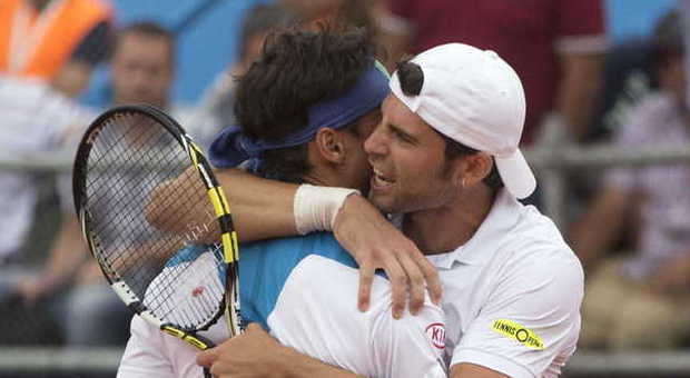 Coppa Davis: super doppio Bolelli-Fognini Italia ora in vantaggio 2-1 sull'Argentina