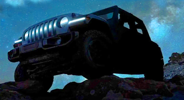 Il teaser Jeep che preannuncia la Wrangler elettrica