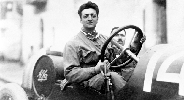 Enzo Ferrari quando era ancora un pilota Alfa Romeo