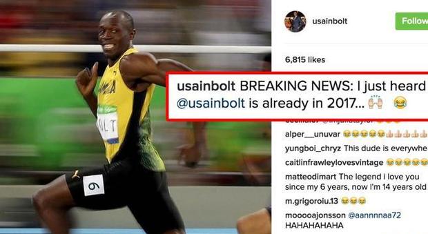 Bolt e gli auguri velocissimi: «Io sono già nel 2017...»