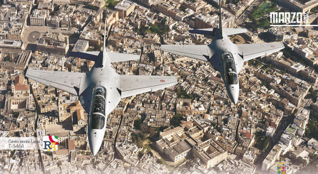 Lecce vista dall'alto nel calendario 2020 dell'Aeronautica Militare