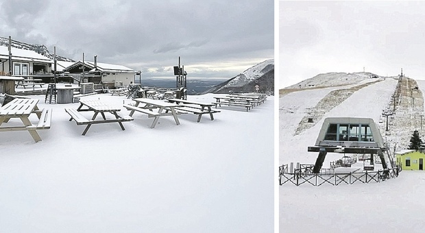 Provincia di Macerata tra vento gelido e neve: Sui Sibillini countdown per sciare