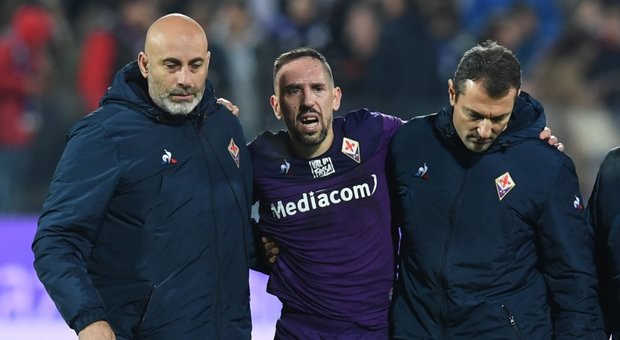 Fiorentina, lesione di secondo grado del collaterale della caviglia per Ribery