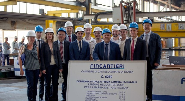 Fincantieri, inizia la costruzione della Lhd, la portaelicotteri annunciata dal ministro Pinotti