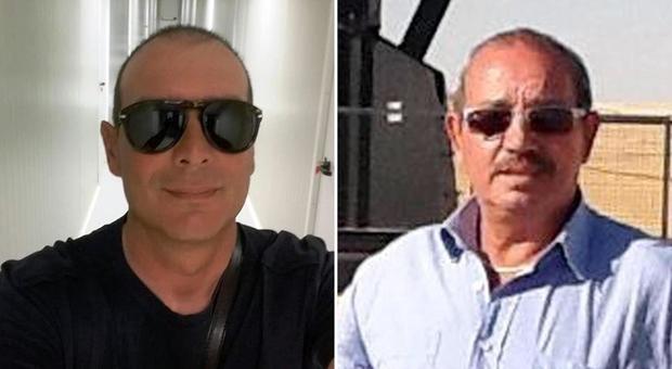 Da sinistra Salvatore Failla e Fausto Piano, i dipendenti della ditta Bonatti rapiti e uccisi una sparatoria nella regione di Sabrata in Libia