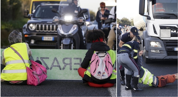 Attivisti bloccano il Gra di Roma e rischiano il linciaggio, manifestanti presi a calci: «Serve il Daspo»