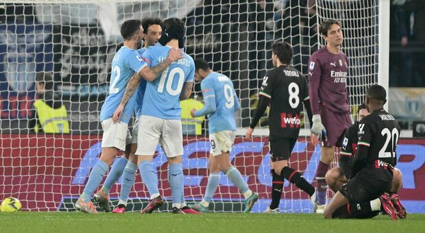 Lazio, colpo Champions: 4-0 al Milan, Sarri aggancia Roma e Inter. Pioli a -12 dal Napoli