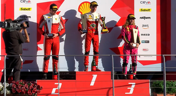Ferrari challenge, trionfa il giovane pilota salentino Eliseo Donno