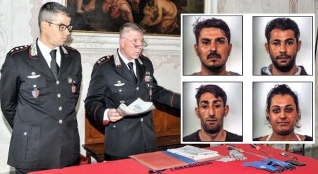 I carabinieri di Castelfranco e i quattro arrestati
