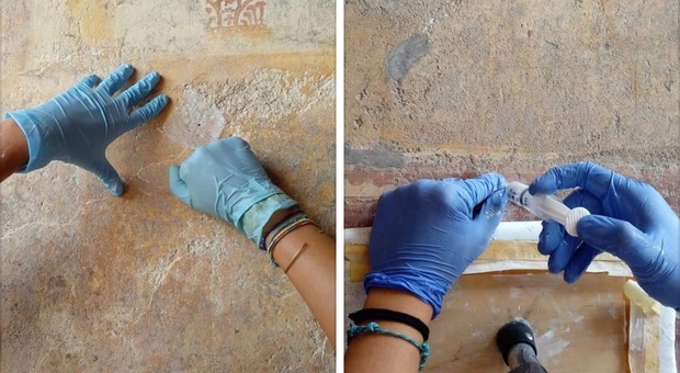 Pompei, riapre il cantiere didattico del restauro della domus della «Caccia Antica»