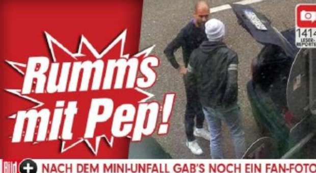 immagine Incidente per Guardiola, l'immagine della Bild