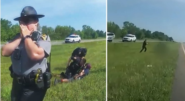 Cane poliziotto attacca uomo afroamericano anche se si era già arreso VIDEO