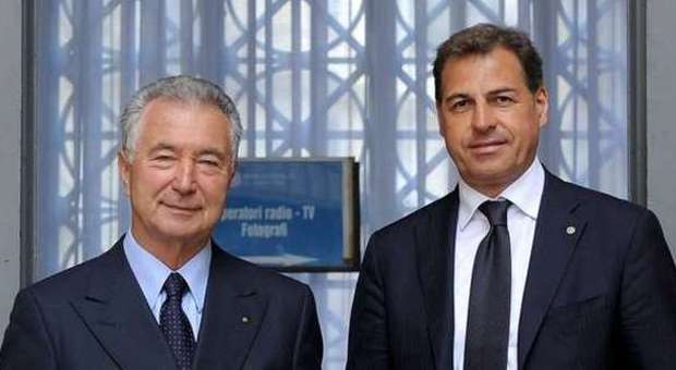 Il presidente Gianni Zonin e l'ex ad Samuele Sorato