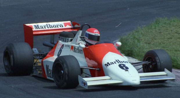 Emanuele Pirro nel 1986 al volante della March 86B Cosworth