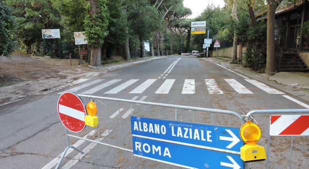 Ariccia, alberi a rischio crolli: chiusa l'Appia al confine con Genzano
